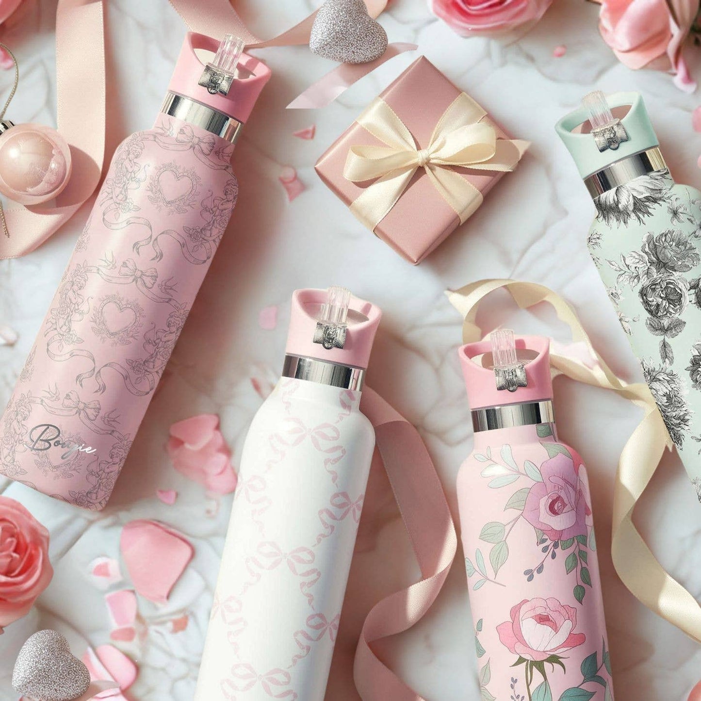 Rococo – Romantic Floral Insulated Water Bottle | 25oz