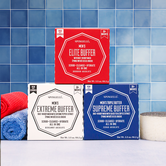 Men's Red White & Blue Body Buffer Assorted -Sols Separately