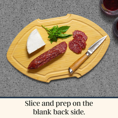 Flip, Serve & Store™ Football Charcuterie Board with Lid