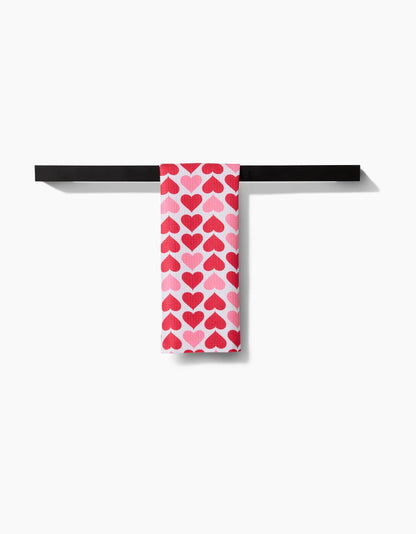Geometry - Blushing Hearts Bar Towel