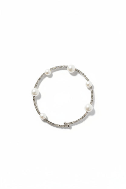 Cuff Bracelet with Faux Pearl