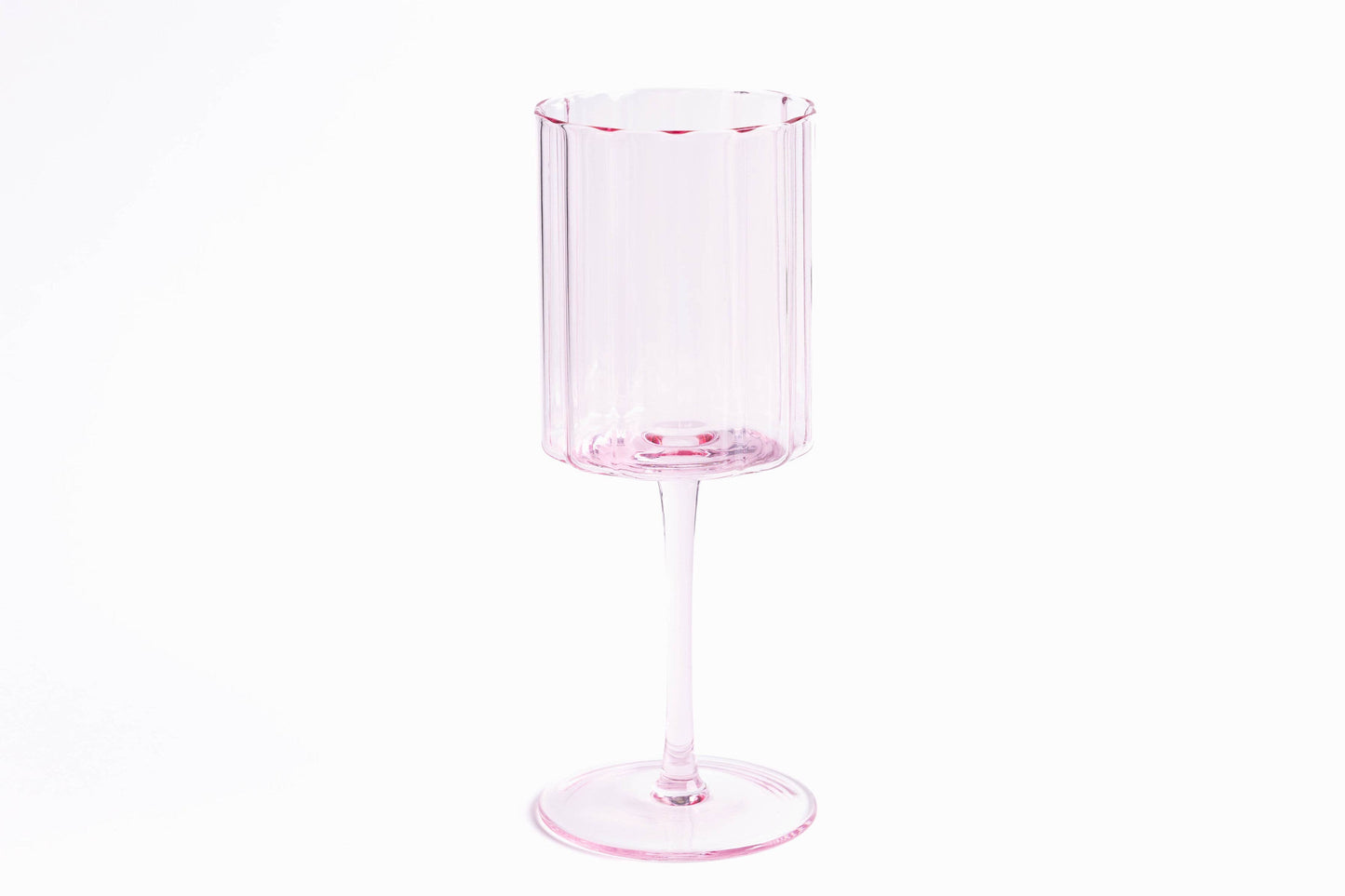 Scalloped Rim Fluted Wine Glass, Set of 4