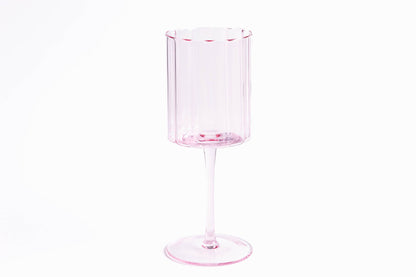 Scalloped Rim Fluted Wine Glass, Set of 4
