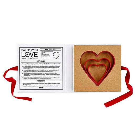 Heart Cookie Cutter Book Box - Set of 3
