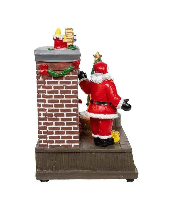 BO Fireplc W/Santa+Turning Tree