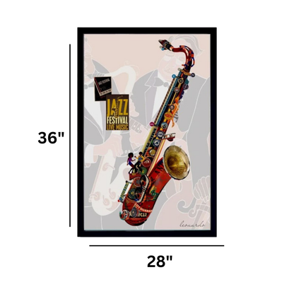3D Collage Art | Saxophone - All That Jazz (36"x28")