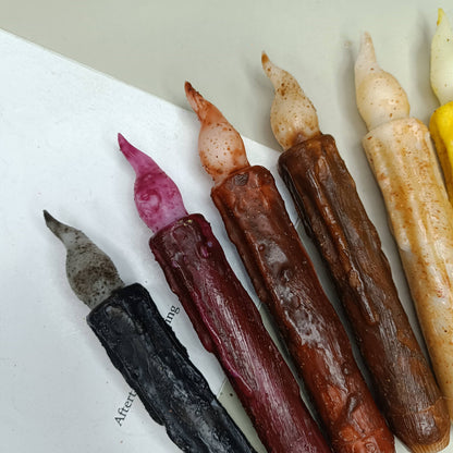 Velas Meta - Paquete de 6 velas LED cónicas recubiertas de cera real