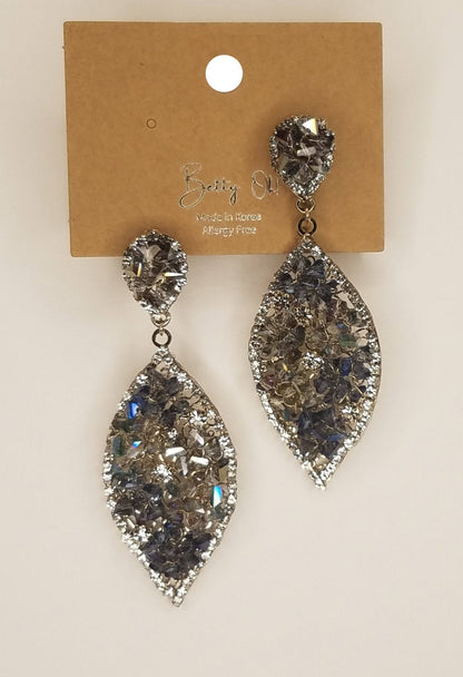 Crystal Decorated Handmade Dangle Earring