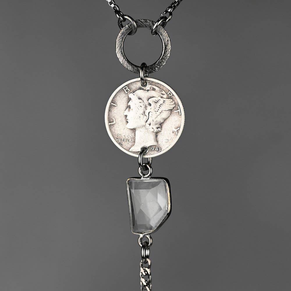 One of a Kind Silver Dime on an Adjustable Chain