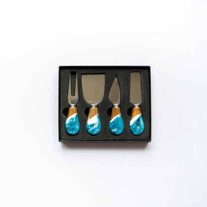 Resin Coated Cheese Knife Set of 4