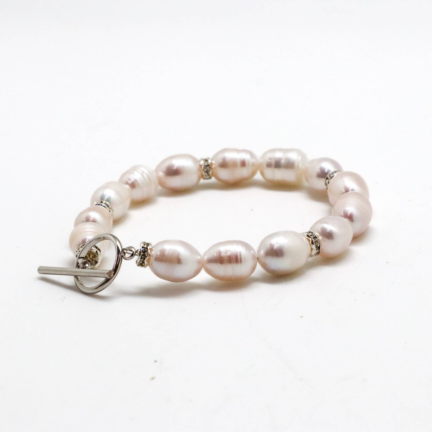 Bracelet Toggle Freshwater Pearls(10mm)w/Sterling Silver
