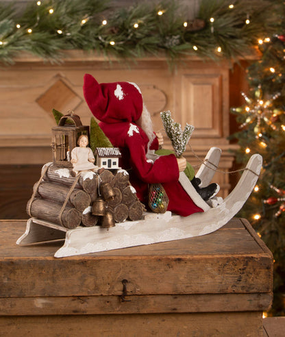 Bethany Lowe Designs - Santa on Log Sled