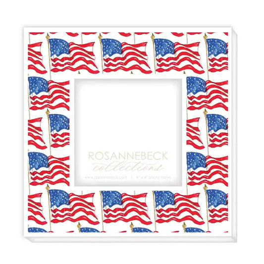 American Flag Pattern Frame 4x6