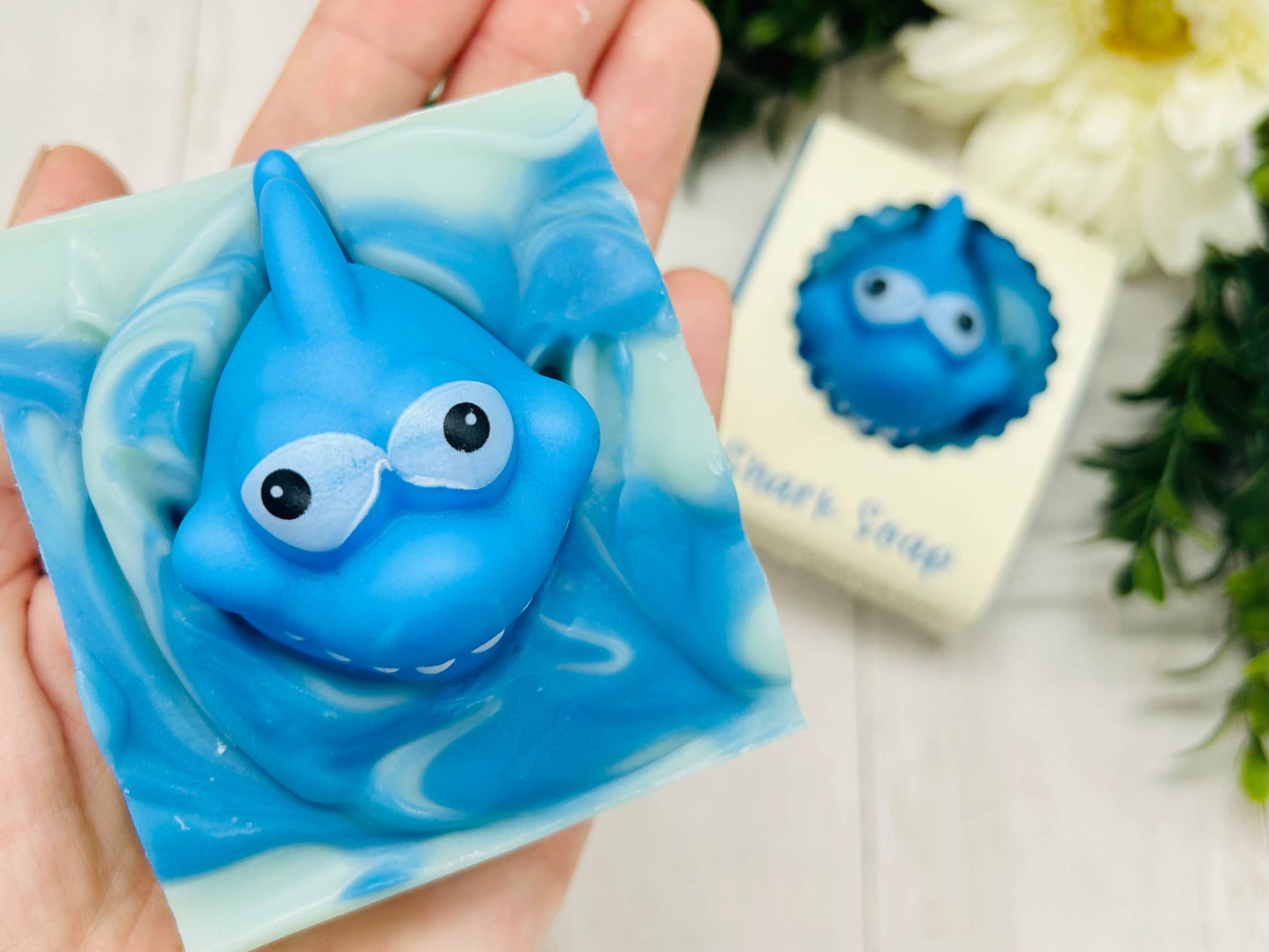 Jabón artesanal Shark para niños VEGANO PROCESO EN FRÍO
