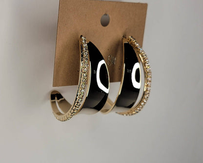 Hoop Earrings - Rhinestone