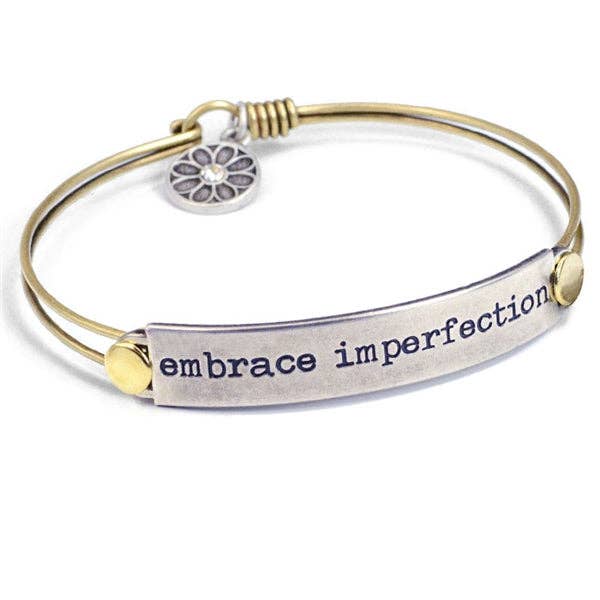 Joyería Sweet Romance: Pulseras de barra con mensaje inspirador