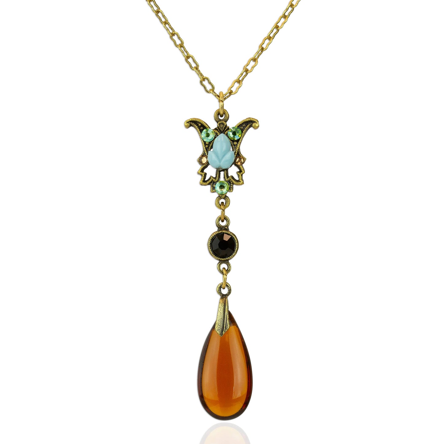 Enchanted Garden Crystal Drop Necklace