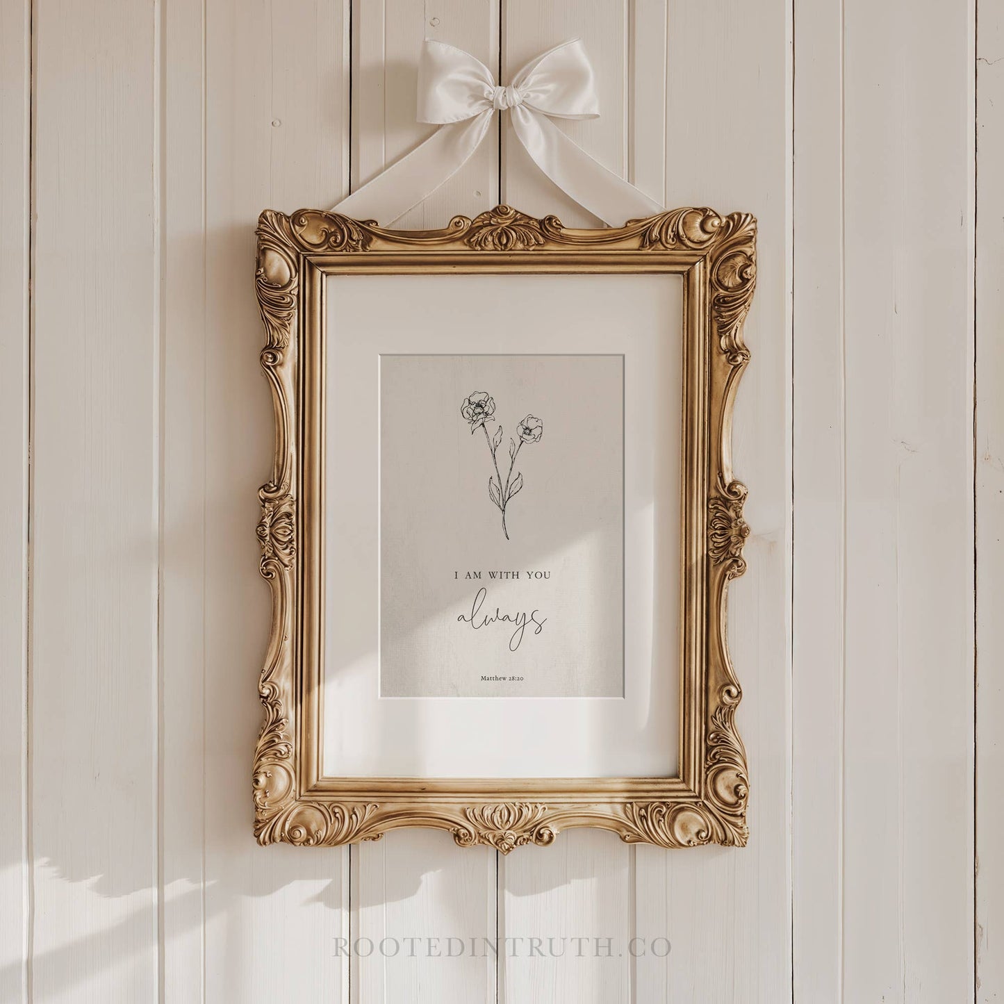 I Am With You Scripture Wall Art Print Christian Gift Decor