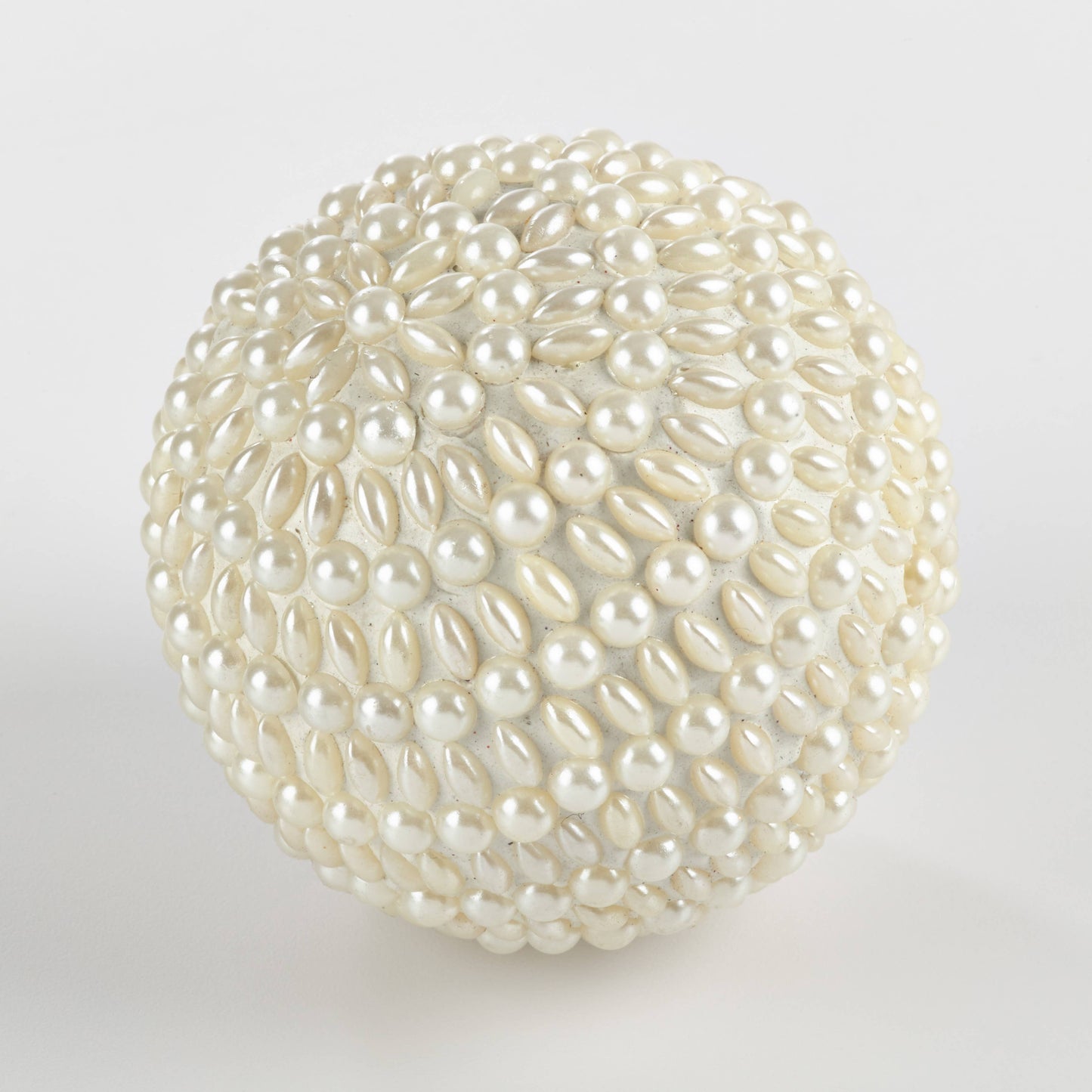 Fennco Styles - Ivory Pearl Design Ornament 4" Decorative Ball