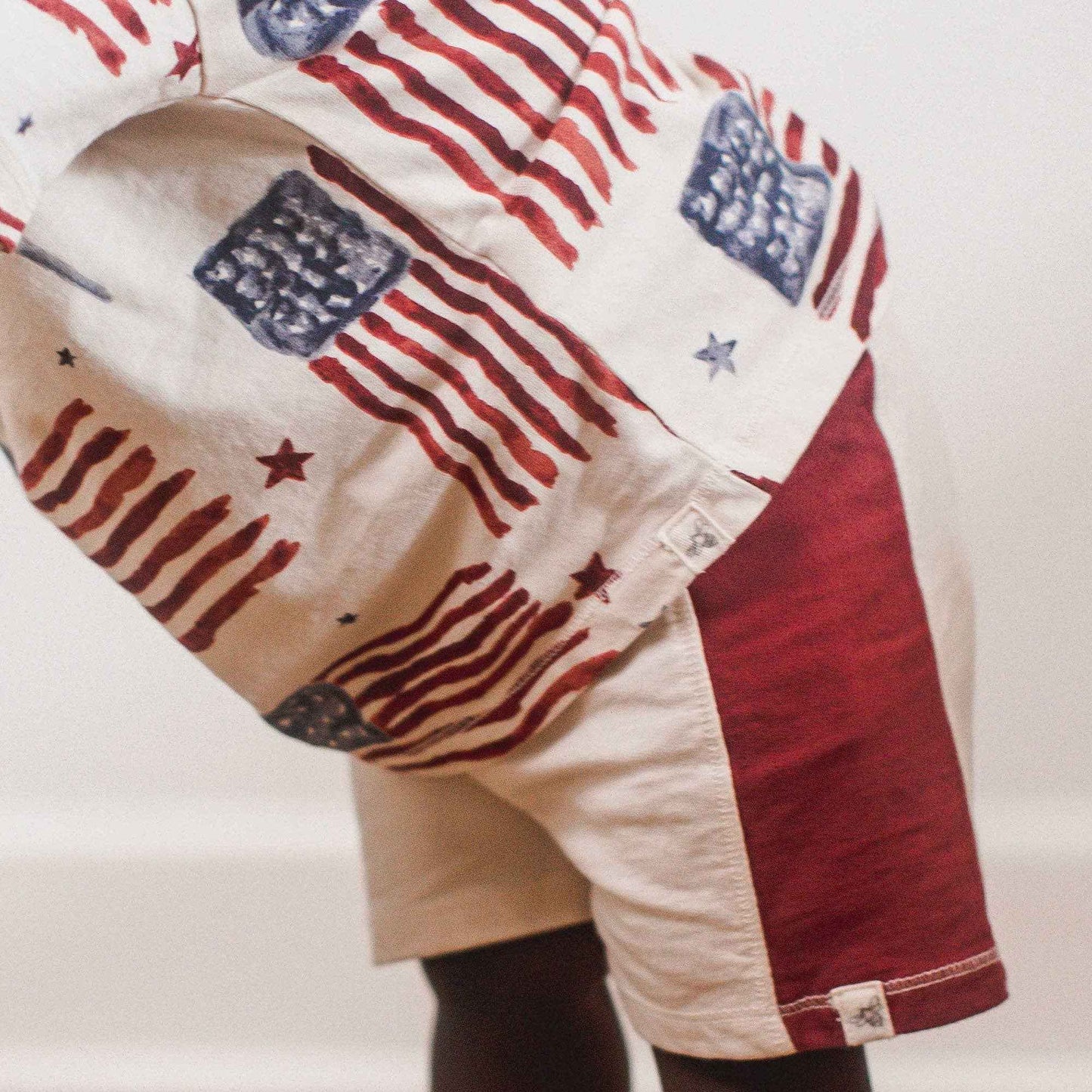 American Flag Boy Tee & Shorts Set: 6-9M