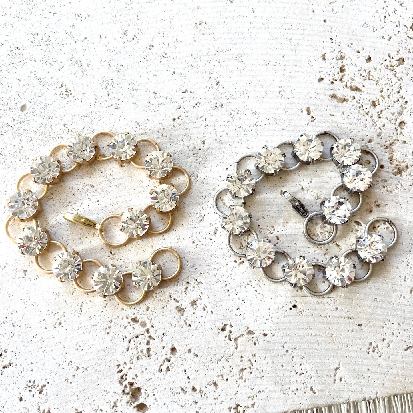 Chunky crystal bracelet boutique luxe jewelry salon bridal