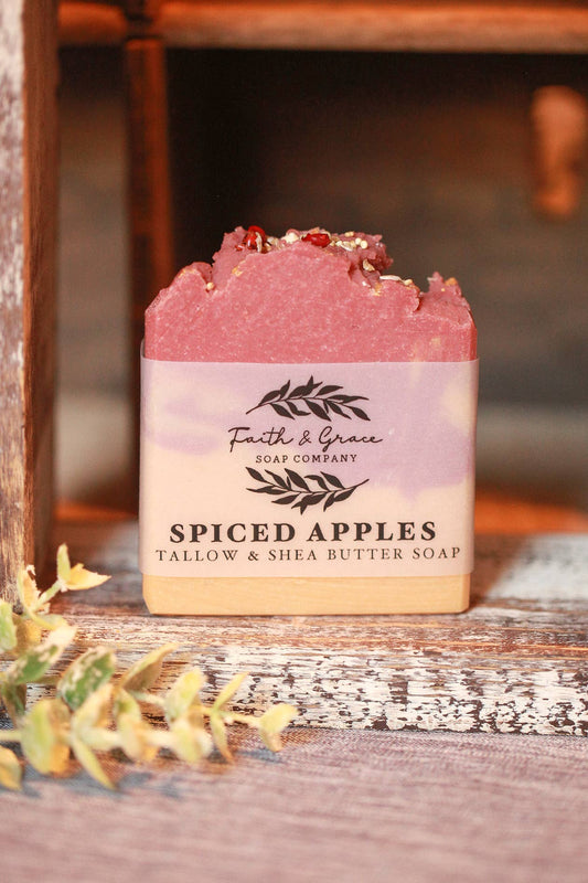 Spiced Apples Artisan Soap, Luxury Tallow & Shea Butter Soap
