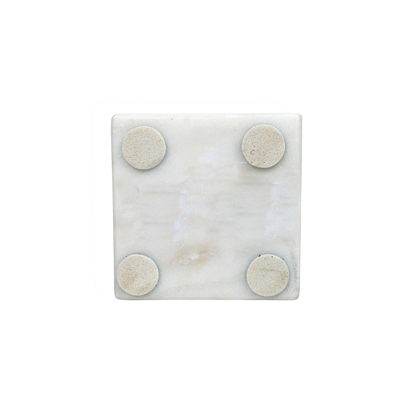 Fleur White Marble Tealight Candle Holder