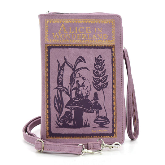 Alice in Wonderland Book Clutch Bag - Purple