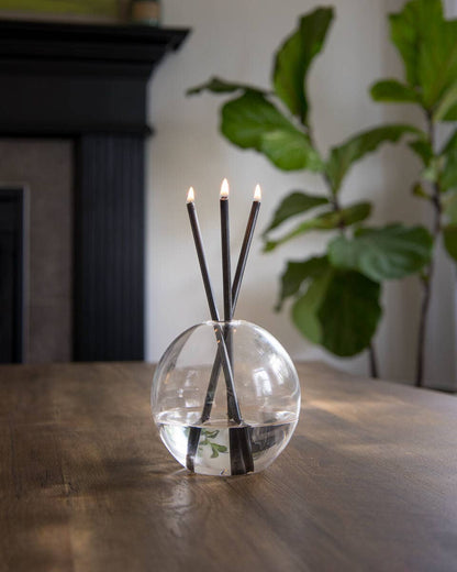 Black Everlasting Candles – Reusable Steel Oil Candlesticks
