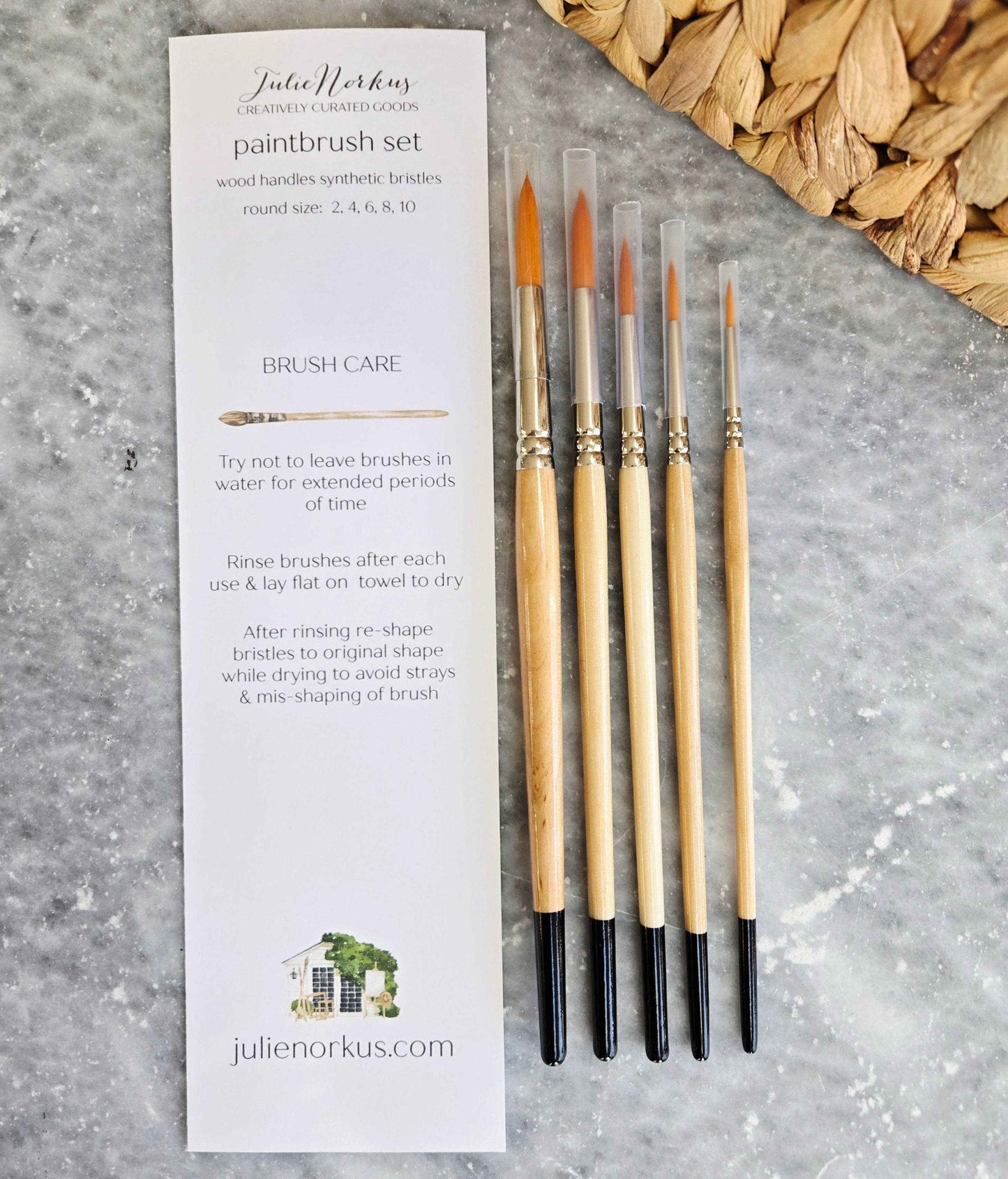 Watercolor Paint Brush Set of 5