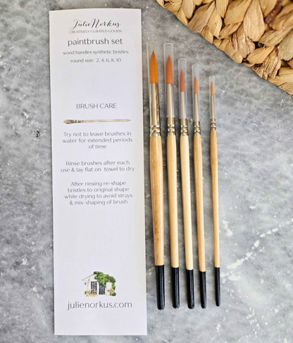 Watercolor Paint Brush Set of 5