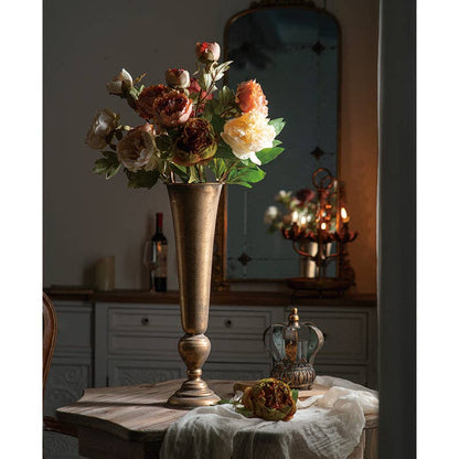 Vagabond Vintage - Tall Gold Trumpet Vase