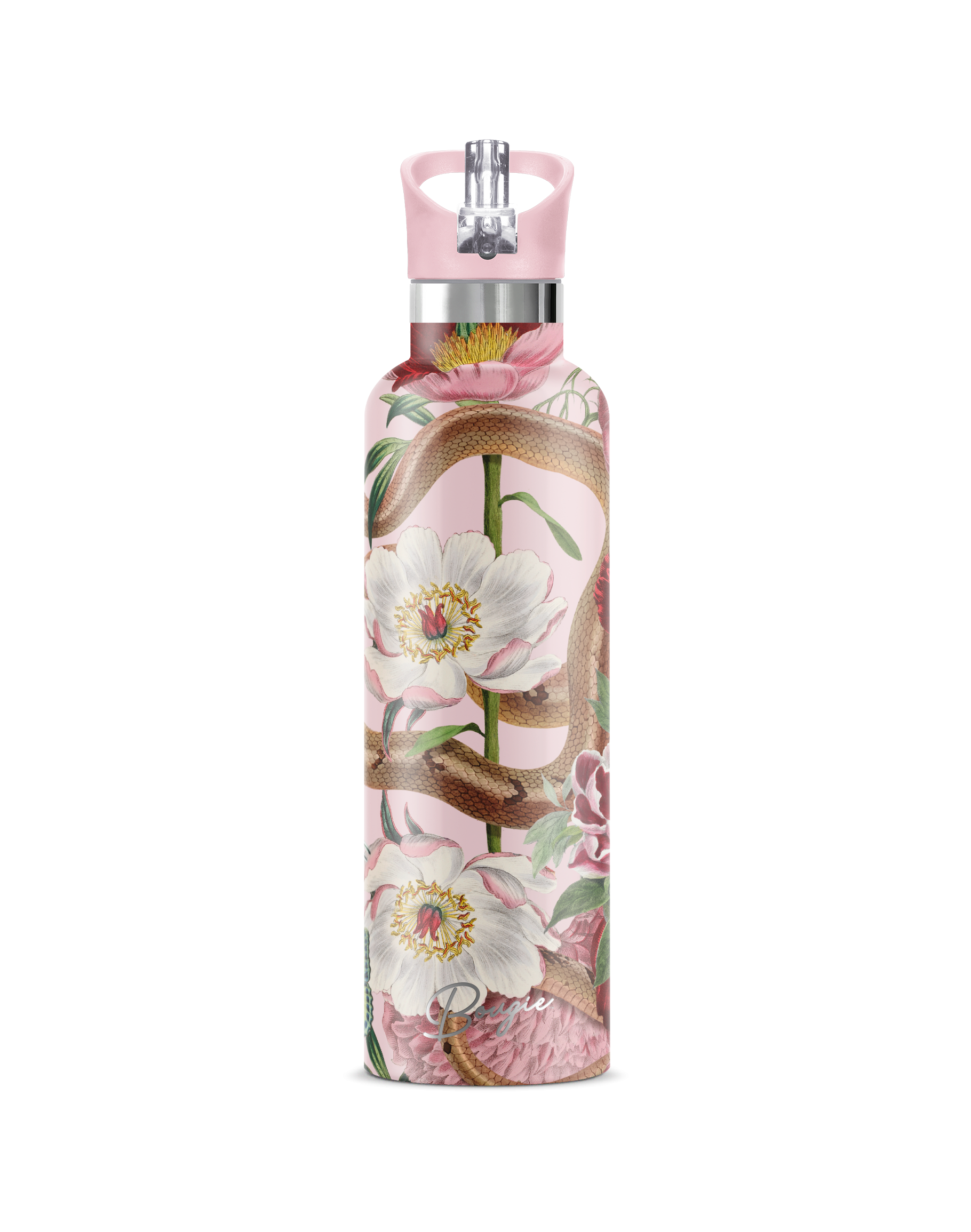 Taboo | Serpent & Flower Tattoo Insulated Water Bottle 25oz