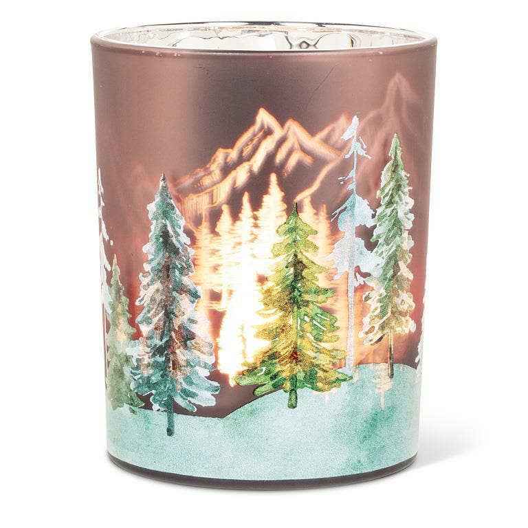 Medium Frost Trees Candle Holder