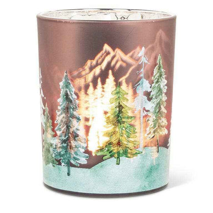 Medium Frost Trees Candle Holder