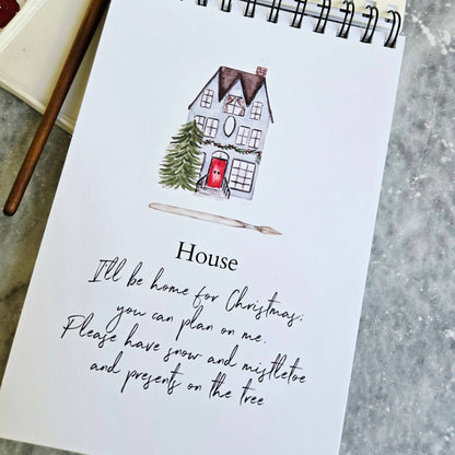 Watercolor Workbook, Spiral Bound, Christmas