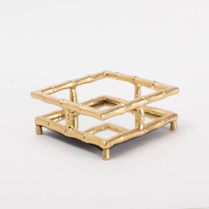 8 Oak Lane - Gold Bamboo Cocktail Napkin Tray