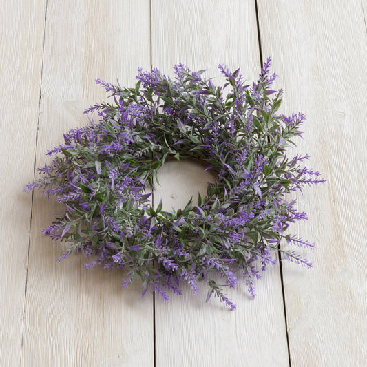 Candle Ring - Lavender Faux Flowers