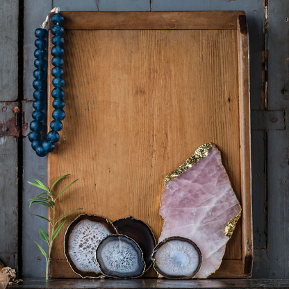 Gold Edge Agate Slice