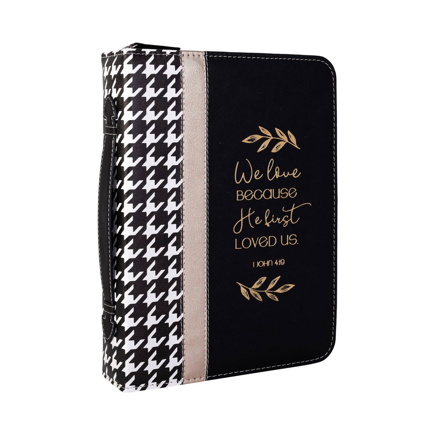 Divinity Boutique - Divine Details: Bible Cover - Houndstooth w/Gold
