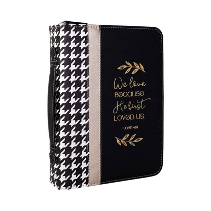 Divinity Boutique - Divine Details: Bible Cover - Houndstooth w/Gold
