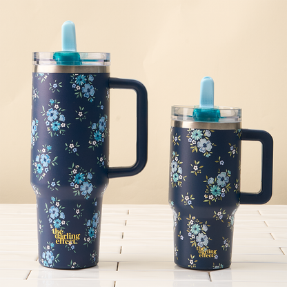 40oz Lifestyle Flip Straw Tumbler-Endless Daydream Navy