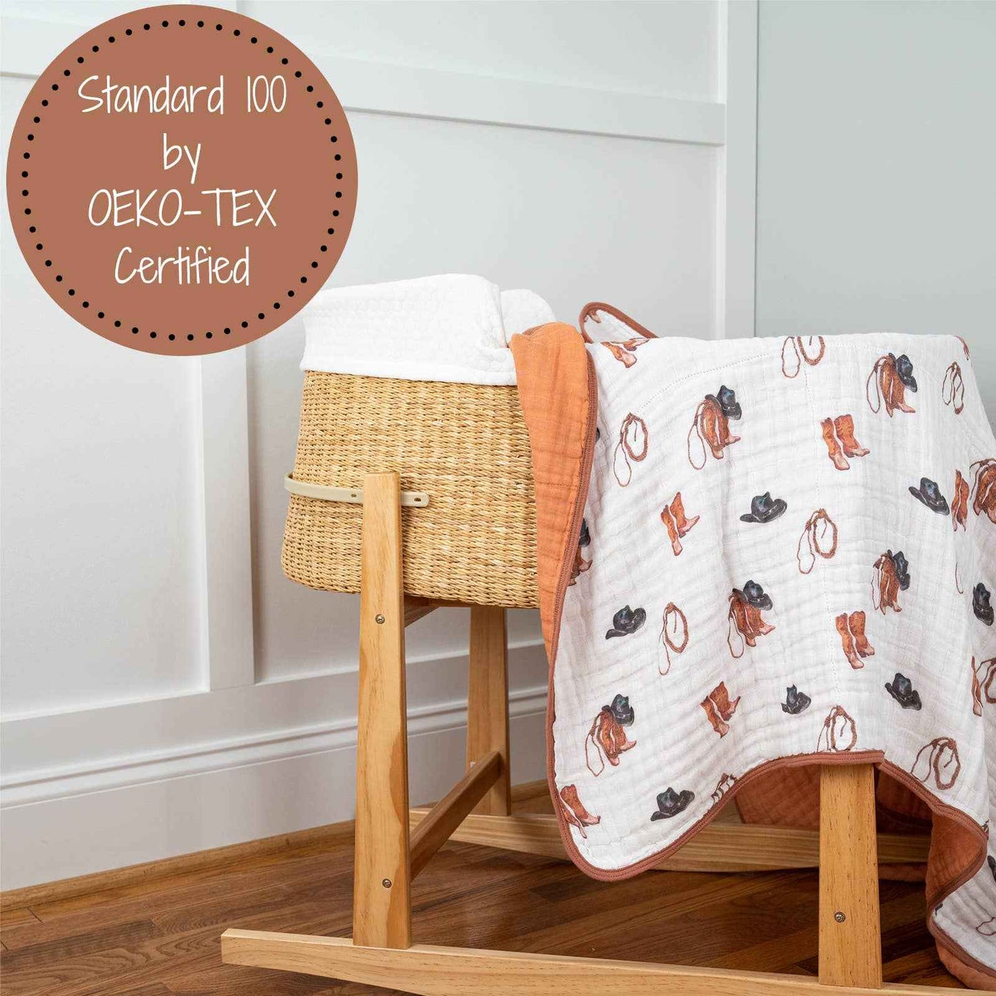 LollyBanks - Life Is Better In Boots Western Baby Toddler Muslin Blanket