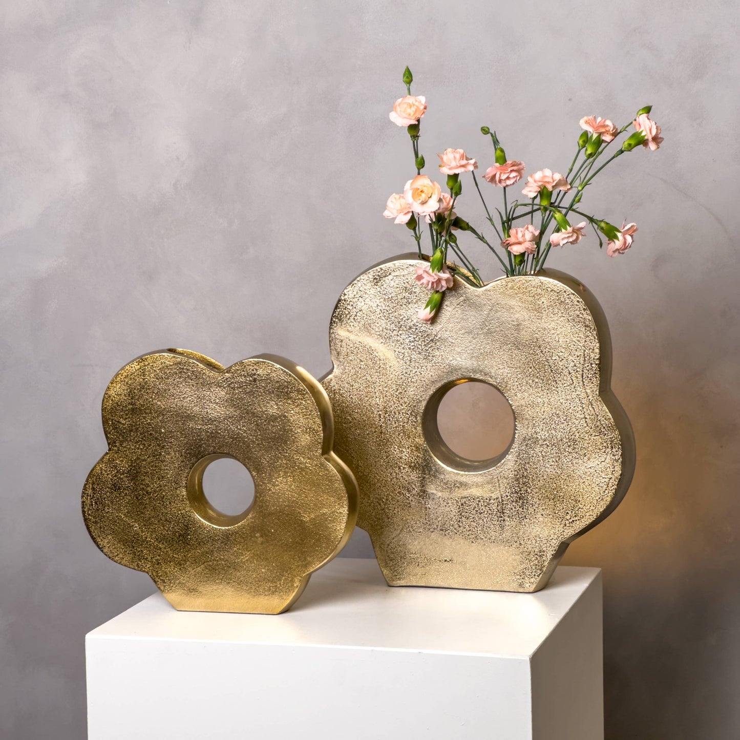 Gold Flower Shaped Vase -Large