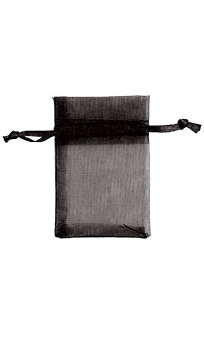 Organza Drawstring Pouch: Black / Pack of 10 / 2" x 3"