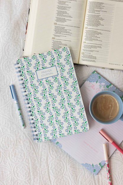Prayer Journal, Blue Floral