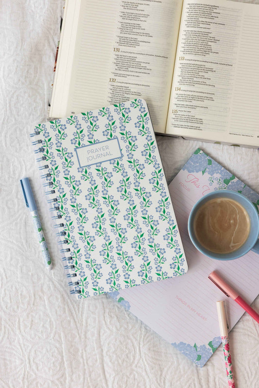 Prayer Journal, Blue Floral