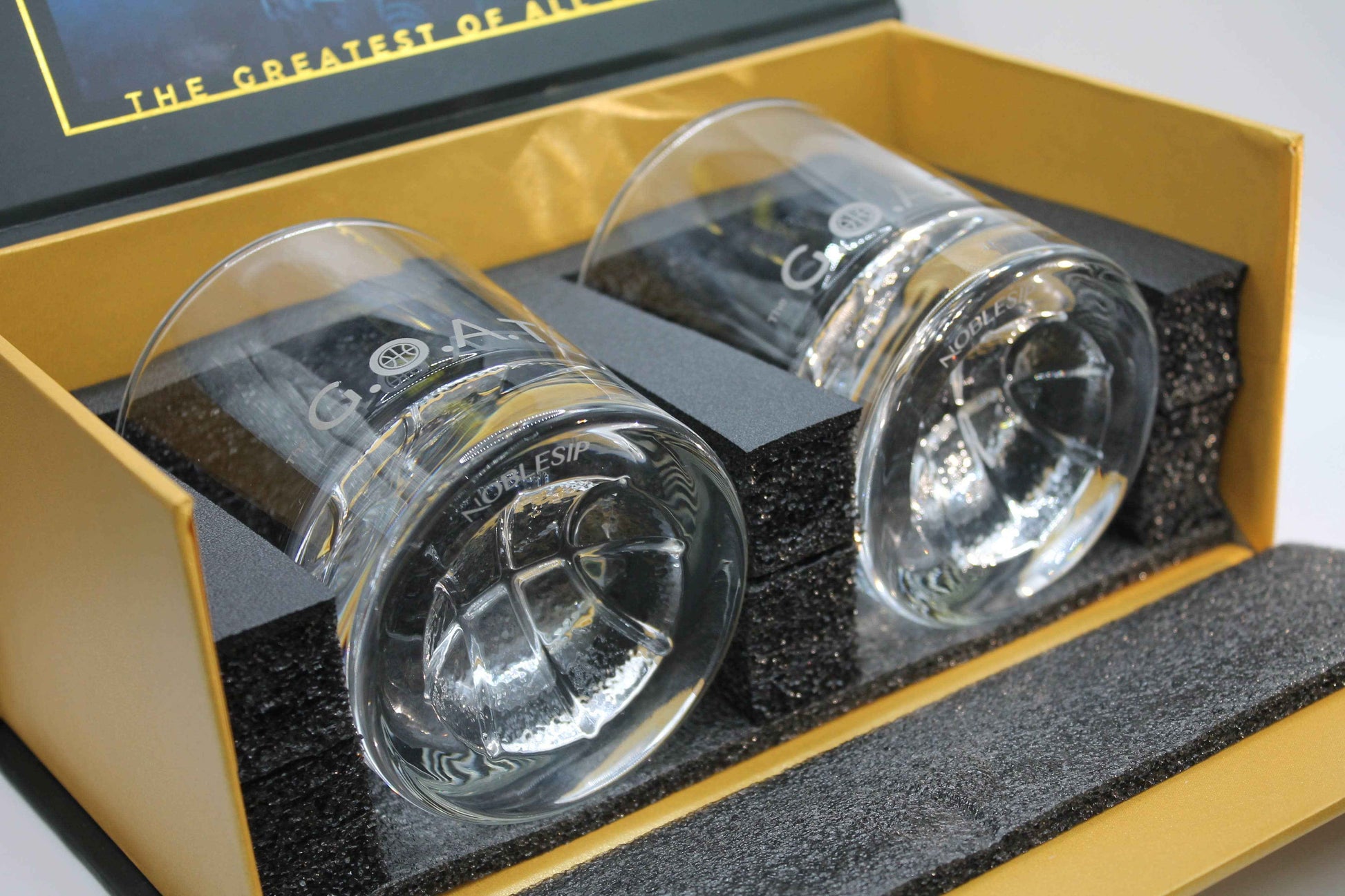 Whiskey BASKETBALL Glasses, Set of 2 - New NOBLESIP Gift Box