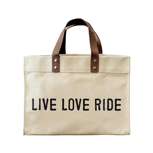 Mini bolso de lona Live Love Ride