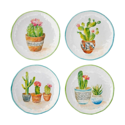 4-Piece Cactus 9" Melamine Plate